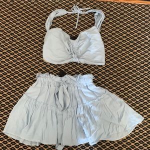 Baby Blue Two Piece Summer Outfit